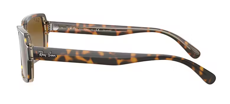 Ray-Ban Benji Havana on Transparent Brown/ Grey Gradient Yellow Polarized