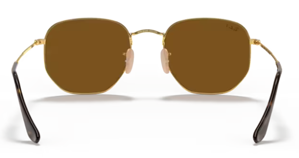 Ray-Ban Hexagonal Flat Gold/ Brown Polarized