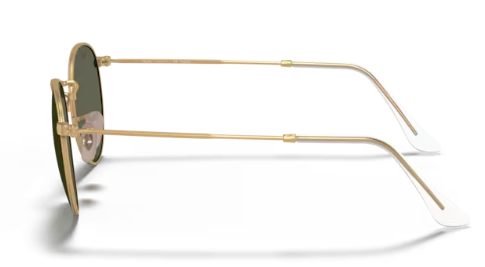 Ray-Ban Round Metal / Mattgold / G15 Grün Polarisiert