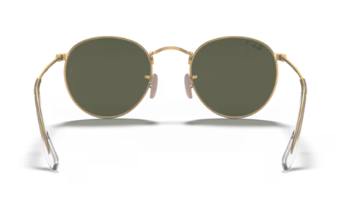 Ray-Ban Round Metal / Mattgold / G15 Grün Polarisiert