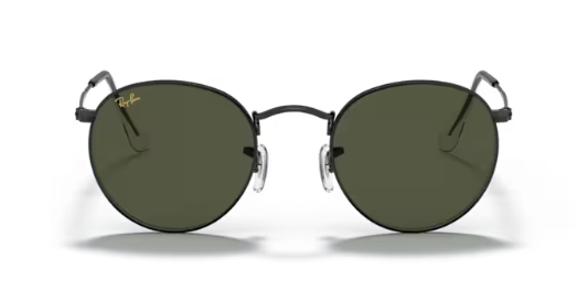 Ray-Ban Round Metal Schwarz, G-15 Grün