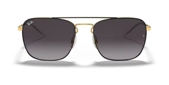 Ray-Ban 3588 Black on Gold/ Grey voorkant