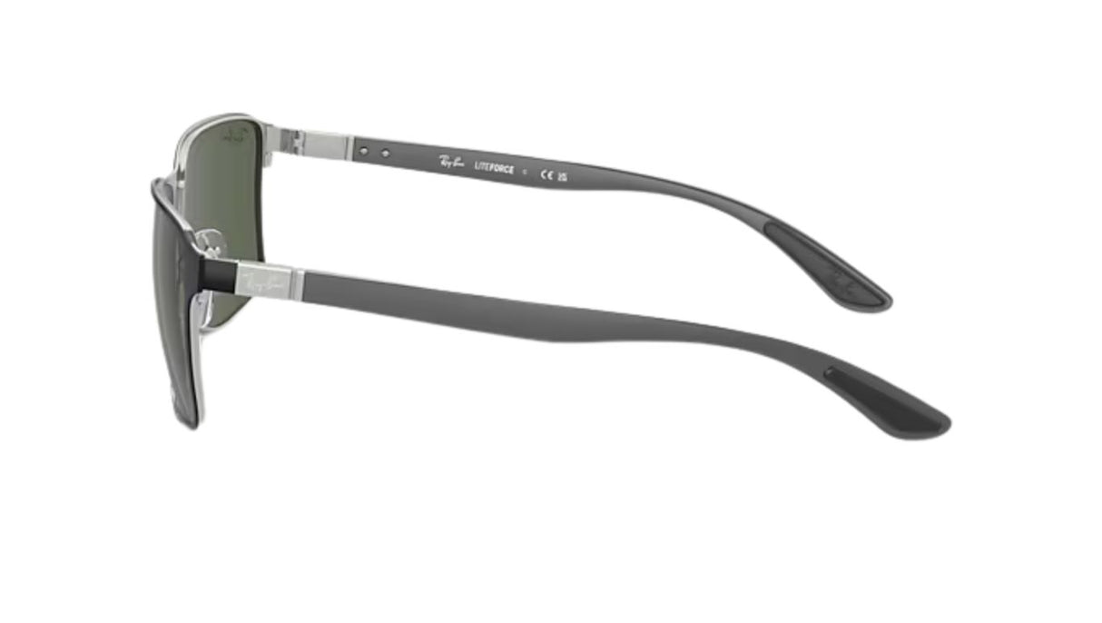 Ray-ban-3721-black-on-silver-dark-green