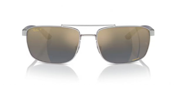 Ray-Ban 3737 Silver/ Blue Mirror Gold Polarized