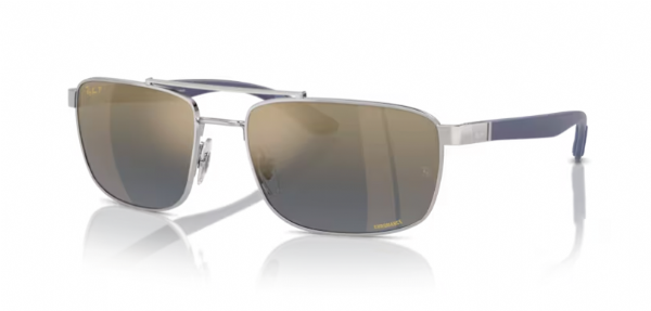 Ray-Ban 3737 Silver/ Blue Mirror Gold Polarized