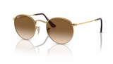 Ray-Ban Round Metal Gold/Clear Gradient Brown