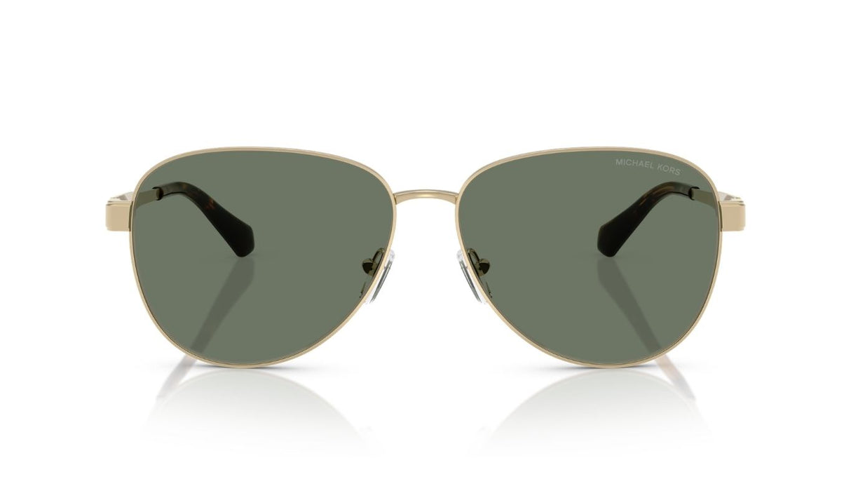 Michael-Kors-Biarritz-Light-Gold-Shiny-Green-Solid-Voorzijde