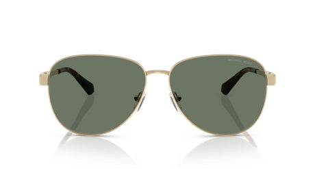 Michael-Kors-Biarritz-Light-Gold-Shiny-Green-Solid-Voorzijde
