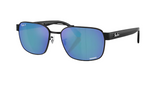 Ray-Ban 3751CH Black/ Polarized Grey Mirror Blue