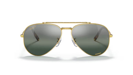 Ray-Ban 3625 New Aviator Legend Gold Polarized Clear Gradient Dark Blue voorzijde
