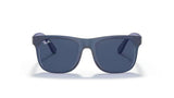 Ray-Ban Junior Justin Rubber Transparent Blue Dark Blue Voorzijde
