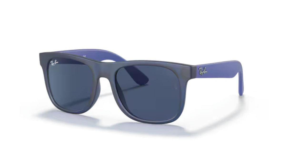 Ray-Ban Junior Justin Rubber Transparent Blue Dark Blue 