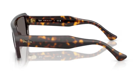 Ray-Ban Lukas Havana/ Dark Grey Zijkant
