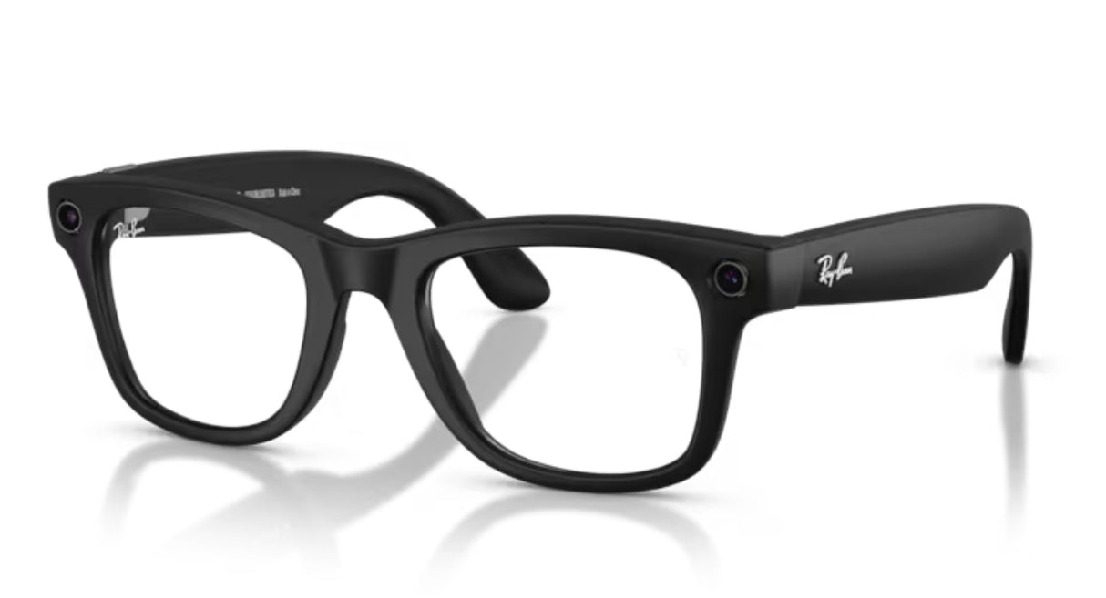 Ray-Ban-Meta-Wayfarer-Matte-Black-Clear