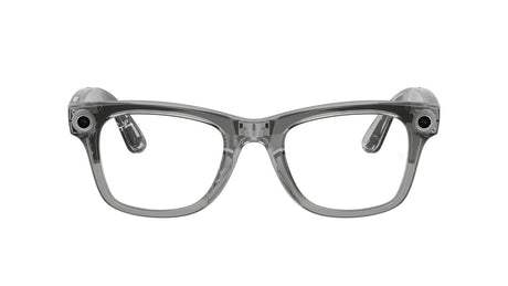 Ray-Ban-Meta-Wayfarer-Shiny-Transparent-Grey-Transitions-Sapphire-Voorzijde-Clear
