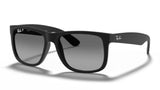 Ray-Ban Justin Black Rubber/ Grey Gradient Polarized