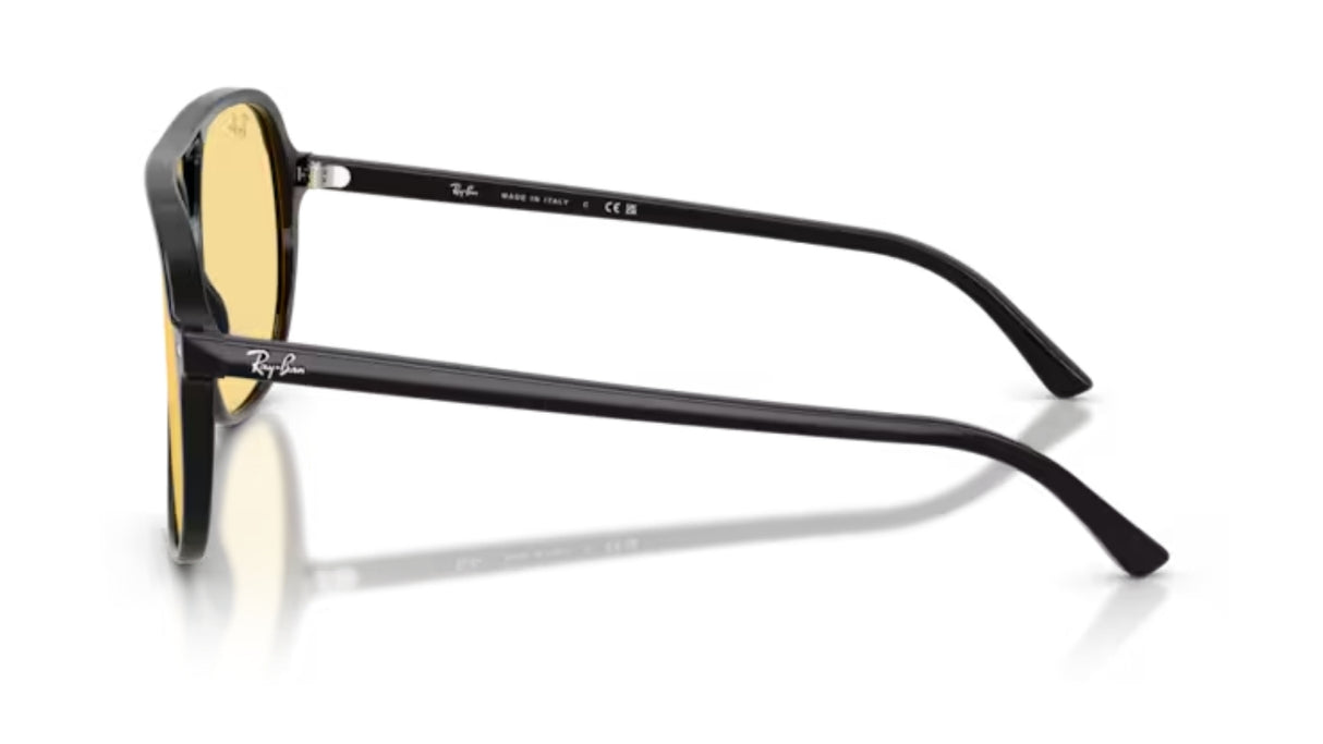 Ray-Ban_Bill_Polished_Black_Yellow_Zijkant