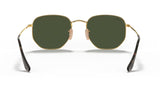 Ray-Ban Sechseckige flache Gläser Gold/Grün Classic G-15