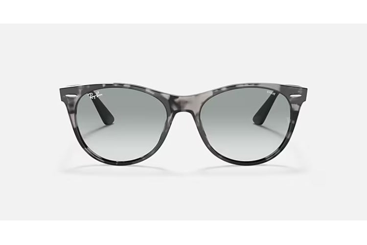 Ray-Ban Wayfarer II Grey Havana/ Photo Azure Gradient Blue-voorkant