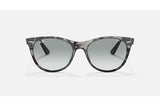 Ray-Ban Wayfarer II Grey Havana/ Photo Azure Gradient Blue-voorkant