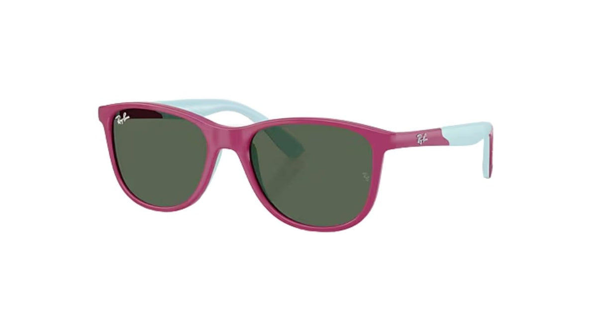 Ray-Ban-junior-fucsia-rubber-azzurre-dark-green-01