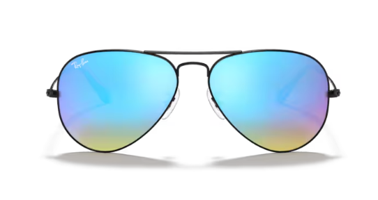 Ray-Ban Aviator Large Metal Black/ Blue Flash