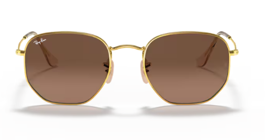 Ray-Ban Hexagonal Flat Lenses Goud/ Bruin Gradiënt