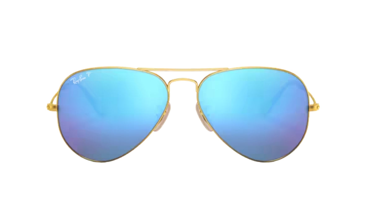Ray-Ban Aviator Large Metal Gold/  Blue Flash Polarised