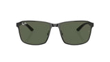 Ray-ban-3721-black-on-silver-dark-green