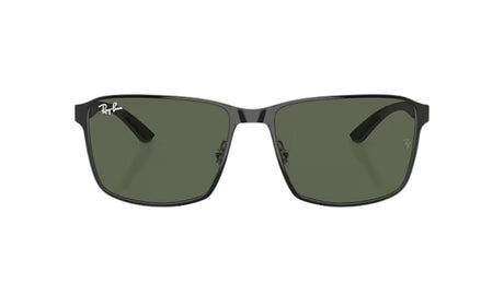 Ray-ban-3721-black-on-silver-dark-green