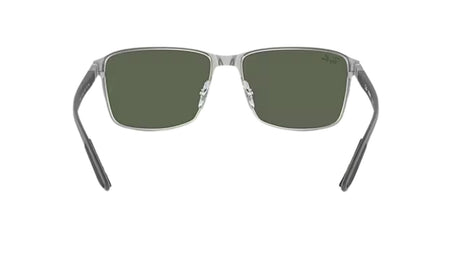Ray-ban-3721-black-on-silver-dark-green